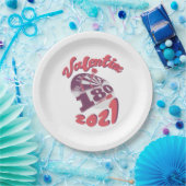 Darts is mijn Valentijn 2021 Papieren Bordje (Feest)