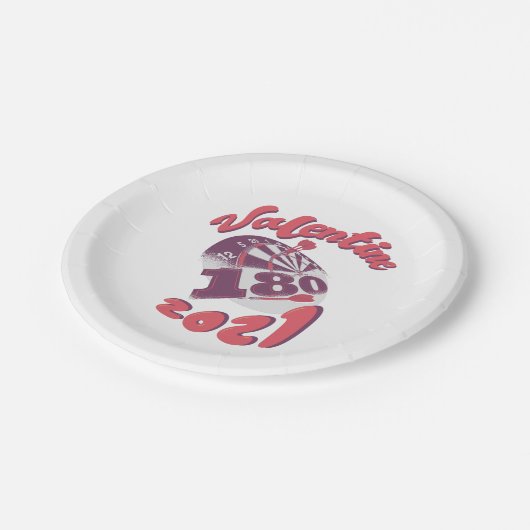 Darts is mijn Valentijn 2021 Papieren Bordje (Gekanteld)