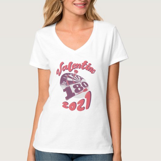 Darts is mijn Valentijn 2021 T-shirt (Voorkant)