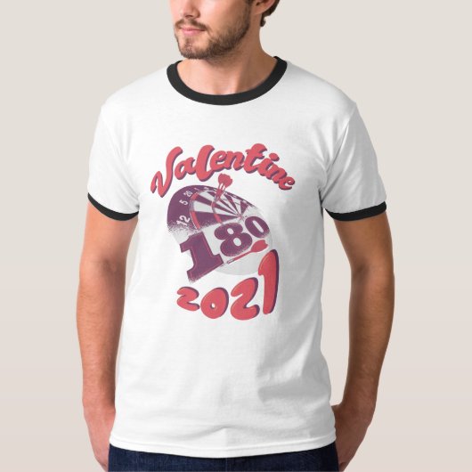 Darts is mijn Valentijn 2021 T-shirt (Voorkant)