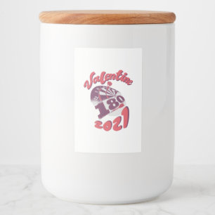 Darts is mijn Valentijn 2021 Voedselcontainer Etiket