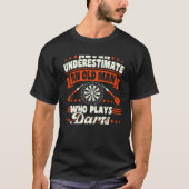 Darts Kampioen  Pijl Dartboard Speler T-shirt (Voorkant)