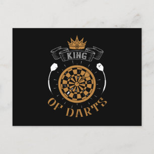 Darts - kunstkoning briefkaart