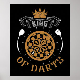 Darts - kunstkoning poster