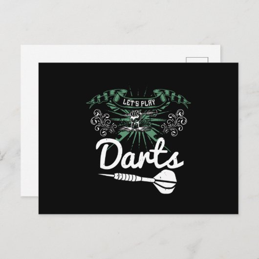 Darts - Laten we spelen Briefkaart (Voorkant / Achterkant)