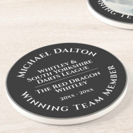 Darts League Trophy Sandstone Onderzetter