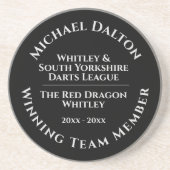 Darts League Trophy Sandstone Onderzetter (Voorkant)