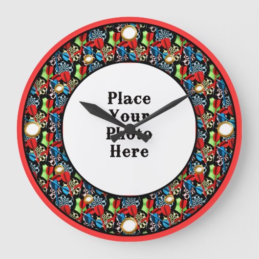 Darts Lijsten van uw foto wandklok (Voorkant)