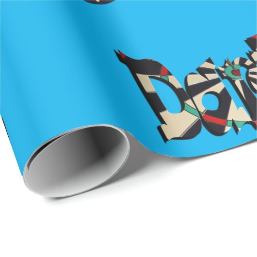 Darts Logo en dartboard, Cadeaupapier (Rol Hoek)