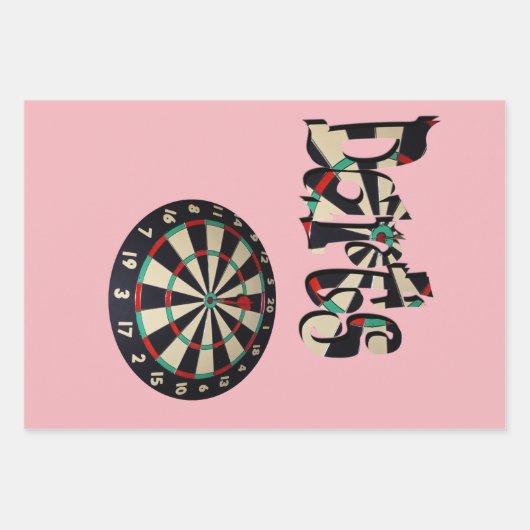 Darts Logo en dartboard, Inpakpapier Vel (Voorkant 3)
