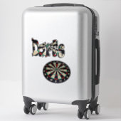 Darts Logo en dartboard, Sticker (Koffer)