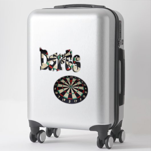 Darts Logo en dartboard, Sticker (Koffer)