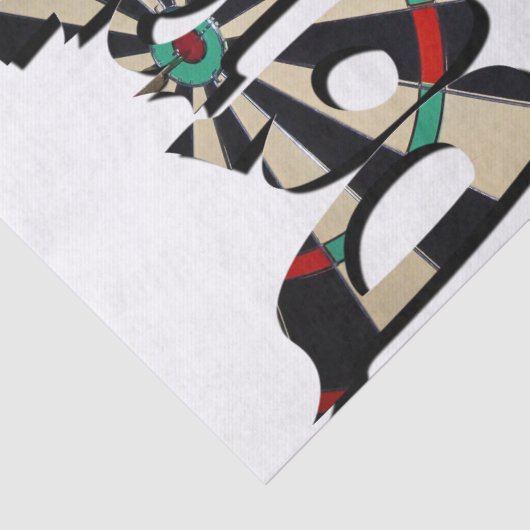 Darts Logo en dartboard, Tissuepapier (Detail)