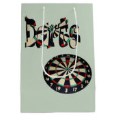 Darts Logo En Dartbord, Medium Cadeauzakje (Achterkant)