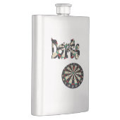Darts Logo en kunstbord, heupkolf Flacon (Rechts)