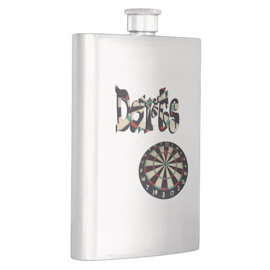 Darts Logo en kunstbord, heupkolf Flacon (Rechts)