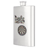Darts Logo en kunstbord, heupkolf Flacon (Links)
