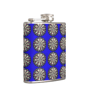 Darts Logo omgedraaid in Dartboard, Heupfles