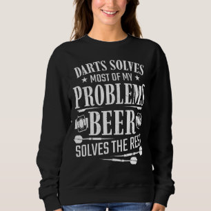 Darts lost mijn problemen op Mannen Bier Dartbord Trui
