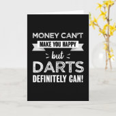Darts maakt je gelukkig Funny Gift Kaart (Gele Bloem)