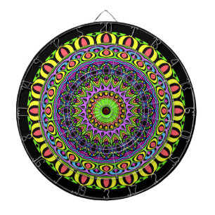 DARTs Mandala - neon 1 Dartbord