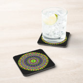 DARTs Mandala - neon 1 Drankjes Onderzetter (Rechterzijde)
