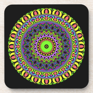DARTs Mandala - neon 1 Drankjes Onderzetter