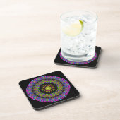 Darts Mandala - neon 2 Bier Onderzetter (Rechterzijde)