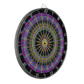 Darts Mandala - neon 2 Dartbord (Voorkant Links)
