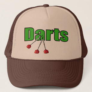 Darts met 3 kunstwerken trucker pet