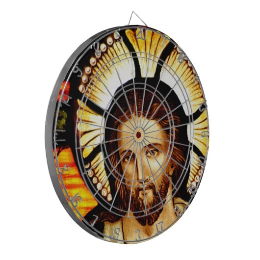 Darts met Jezus Dartbord (Voorkant Links)