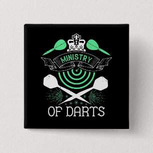 Darts - Ministerie Van Darts Vierkante Button 5,1 Cm