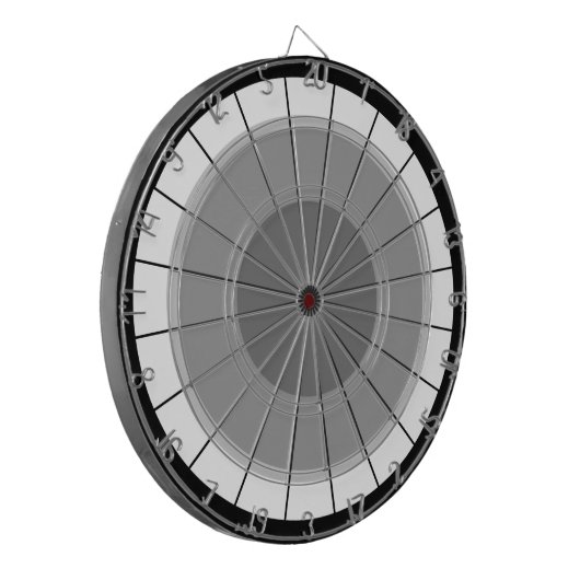Darts Modern Grey Black Bulls' Eye Challenge Dartbord (Voorkant Links)