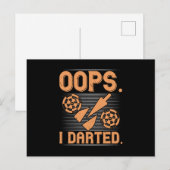 Darts - Oeps I Darted Briefkaart (Voorkant / Achterkant)