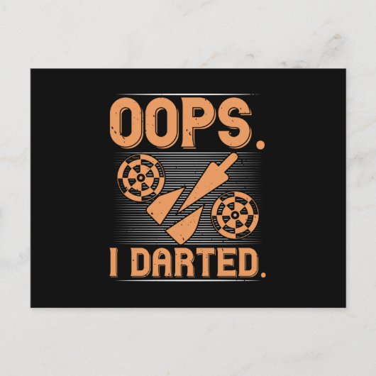 Darts - Oeps I Darted Briefkaart (Voorkant)
