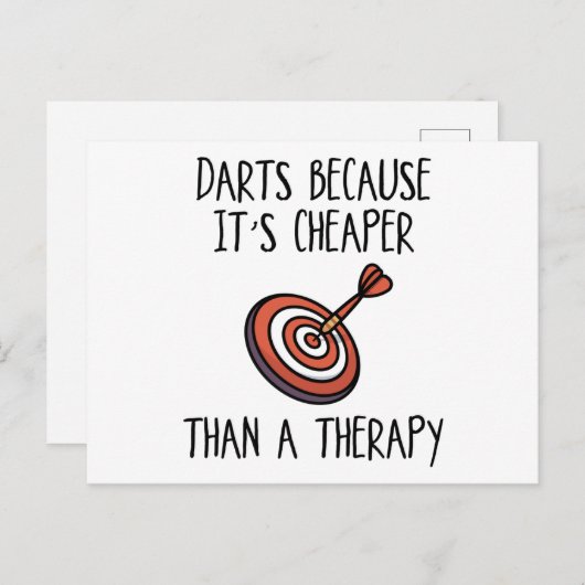 Darts omdat briefkaart (Voorkant / Achterkant)