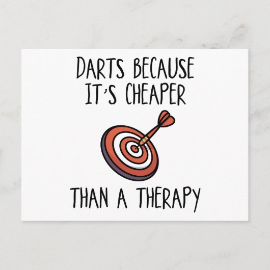 Darts omdat briefkaart (Voorkant)