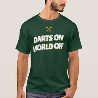 Darts op wereld uit t-shirt