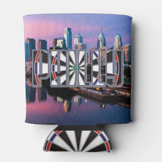 Darts Philly Darts gericht op Fluid Hugger Blikjeskoeler (Achterkant)