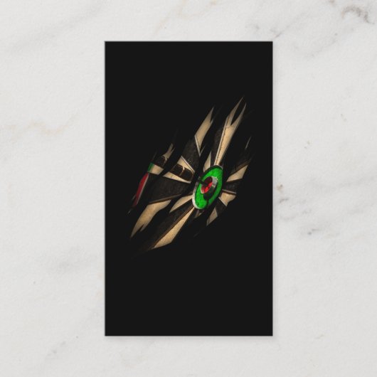 Darts Player Dart Throwing Dart Board Visitekaartje (Voorkant)