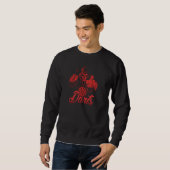 Darts Player Death Skeleton Dartboard Arrow Bullse Trui (Voorkant volledig)