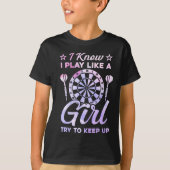 Darts Player Girl Dartboard Queen Dart Women T-shirt (Voorkant)