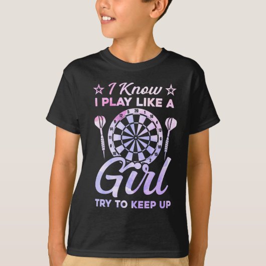 Darts Player Girl Dartboard Queen Dart Women T-shirt (Voorkant)
