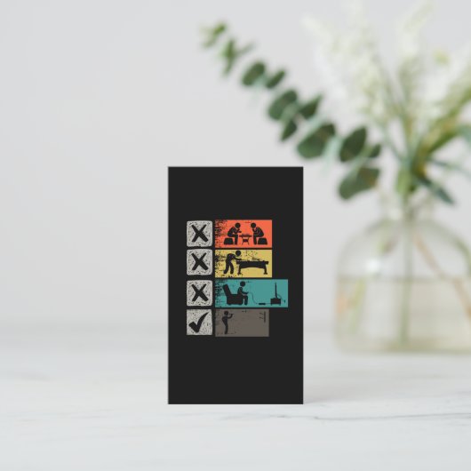 Darts Player Hobby Dart Addicated Dartboard Visitekaartje (Staand voorkant)