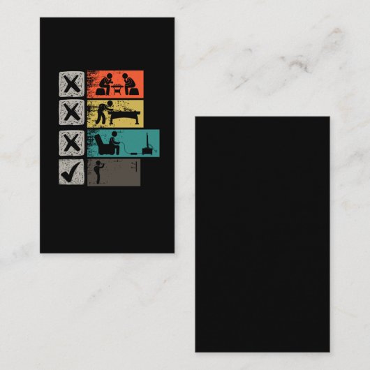 Darts Player Hobby Dart Addicated Dartboard Visitekaartje (Voorkant / Achterkant)