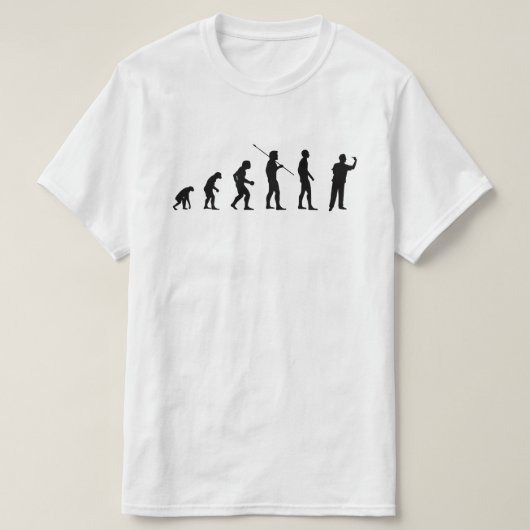 Darts Player Human Evolution Meme Bv T-shirt (Design voorkant)