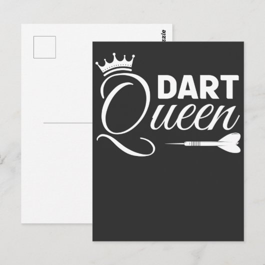 Darts Player Queen Dartboard Dart Girl Briefkaart (Voorkant / Achterkant)