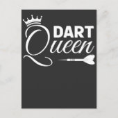 Darts Player Queen Dartboard Dart Girl Briefkaart (Voorkant)