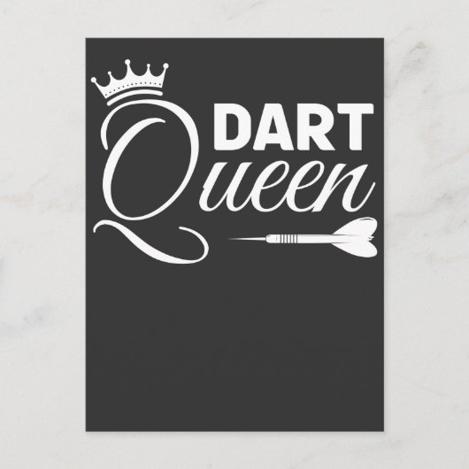 Darts Player Queen Dartboard Dart Girl Briefkaart (Voorkant)