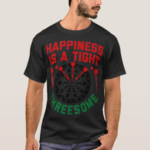 Darts Players Happiness is een strak drietal Manne T-shirt